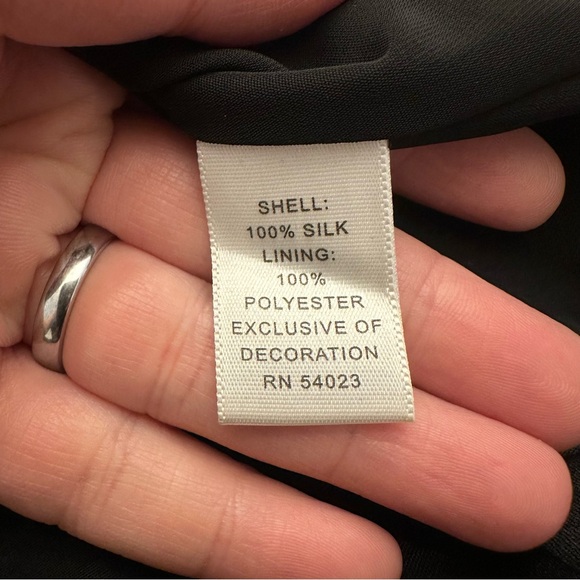 Banana Republic Silk Black Strapless Cocktail Dress Formal Wedding Guest Size 10 - Picture 8 of 9